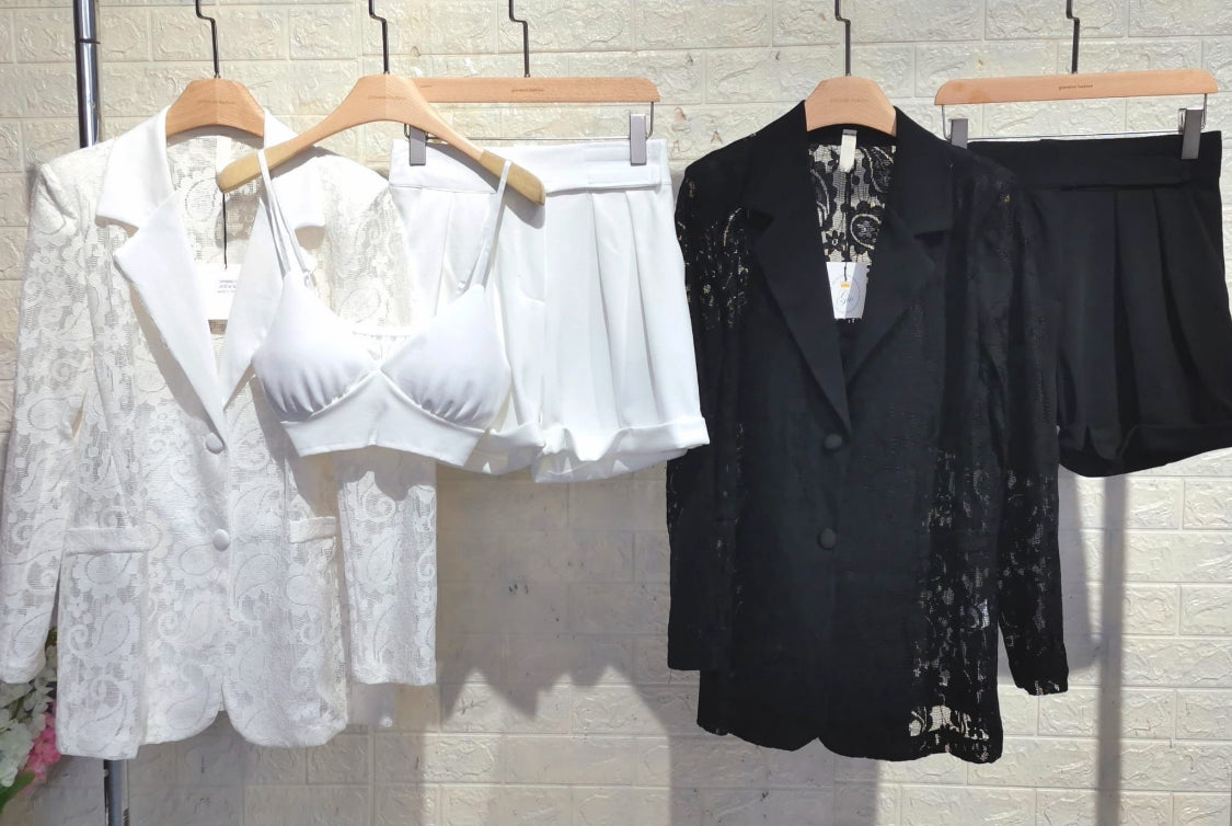 COORDINATO ELEGANCE ( GIACCA + TOP + SHORTS )
