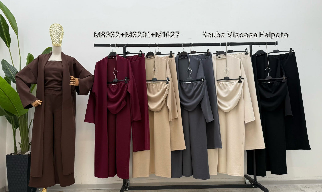 COORD SET KENYA ( PANTALONE + TOP + CARDIGAN )