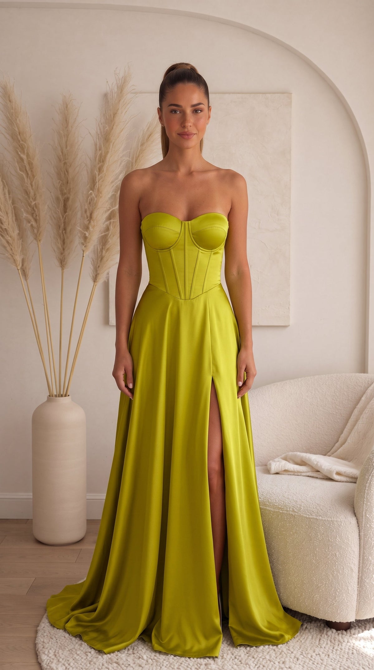 ABITO VANESSA - VERDE OLIVA - front